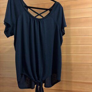 Black Scoop-neck Knit Top